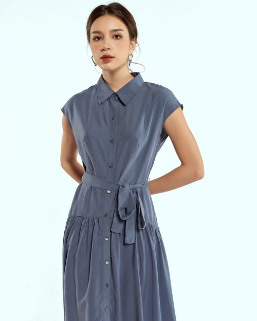 SIXDO Woven Flared Dress for Women